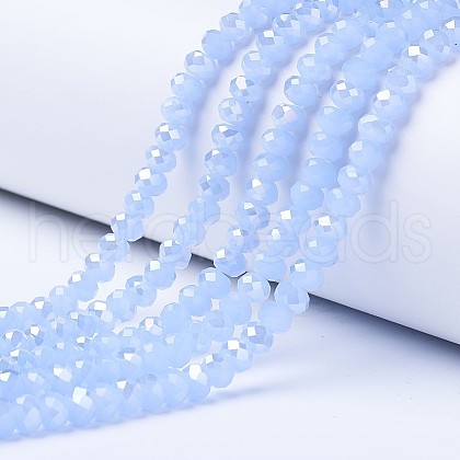 Electroplate Glass Beads Strands EGLA-A034-J10mm-B02-1