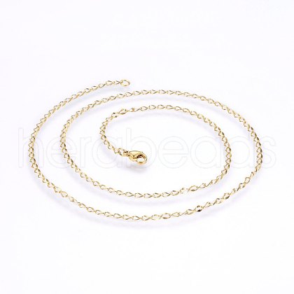 304 Stainless Steel Cable Chain Necklaces NJEW-P226-06G-04-1