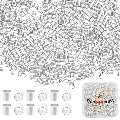 Beebeecraft 5000Pcs Brass Crimp Beads KK-BBC0015-75S-1