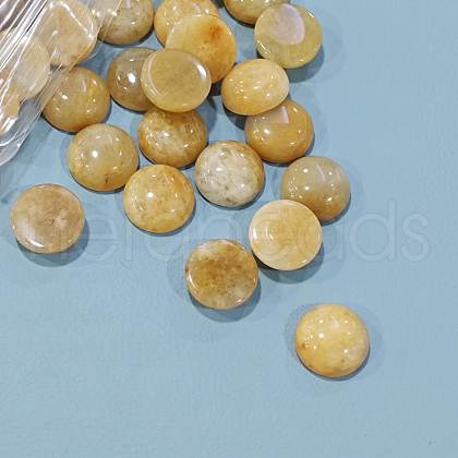 Natural Topaz Jade Cabochons G-P393-R35-12mm-1