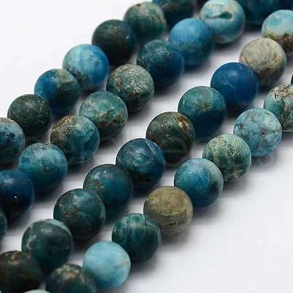 Natural Apatite Beads Strands X1-G-K193-6mm-12-1