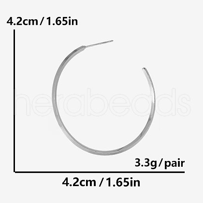 304 Stainless Steel Fashion Circle Stud Earrings JZ8742-1-1