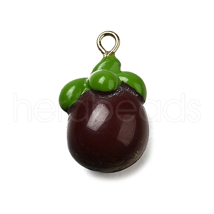Brass Acrylic Pendants OACR-R006-01G-12-1