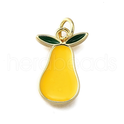 Brass Enamel Pendants KK-B136-07G-13-1