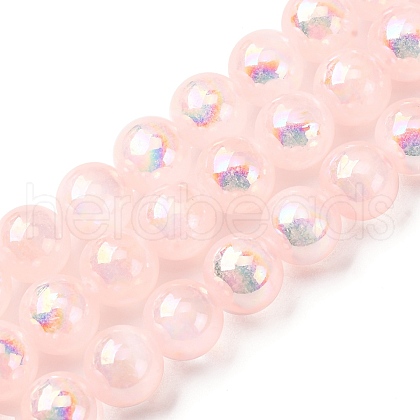 Plating Natural Selenite Beads Strands G-G120-A01-01-02-1