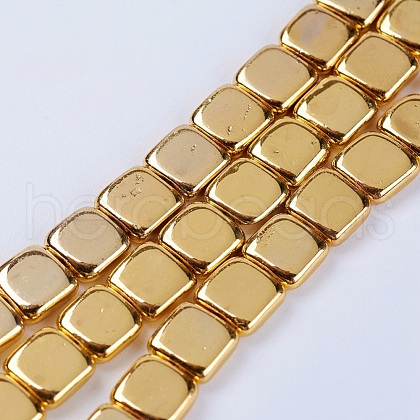 Electroplate Non-magnetic Synthetic Hematite Beads Strands G-K250-02E-G-1