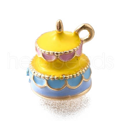 Zinc Alloy Enamel Charms FIND-U029-01G-11-1