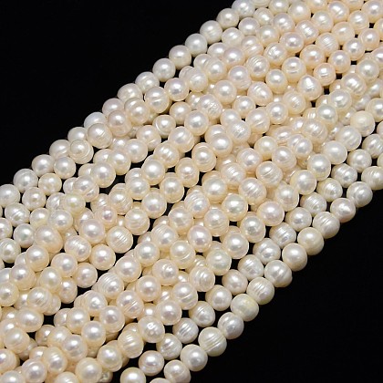 Natural Cultured Freshwater Pearl Beads Strands X1-PEAR-L001-C-05-1