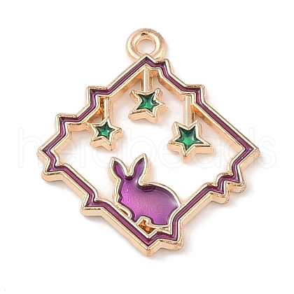 Alloy Enamel Pendant ENAM-Z010-02B-KCG-1
