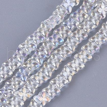 Electroplate Glass Beads Strands EGLA-T017-04A-1