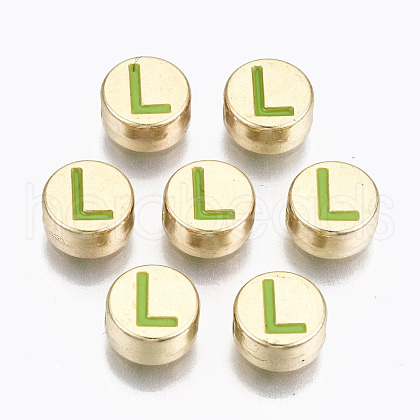 Alloy Enamel Beads X-ENAM-S122-029L-RS-1