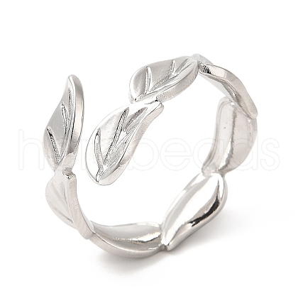 Non-Tarnish 201 Stainless Steel Open Cuff Ring RJEW-E063-50P-1