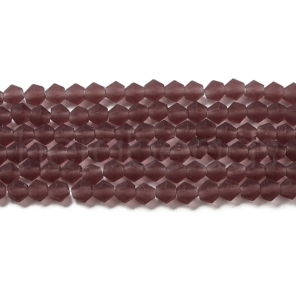 Imitate Austrian Crystal Frosted Glass Beads Strands EGLA-A039-T4mm-MD05-1