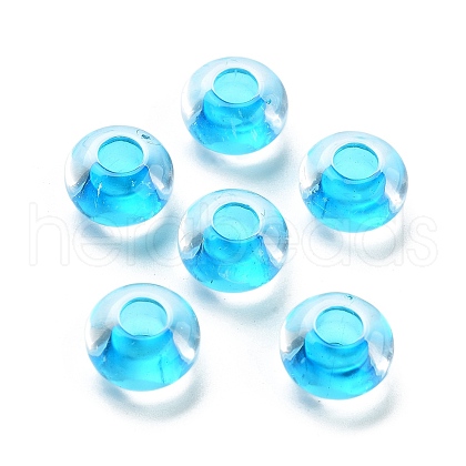 Transparent Acrylic European Beads TACR-P009-C01-10-1