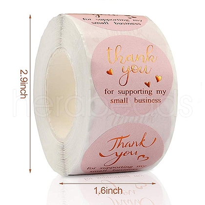 1.5 Inch Thank You Sticker DIY-WH0215-23-1