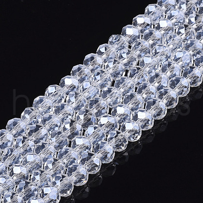 Electroplate Glass Beads Strands EGLA-A034-T4mm-A08-1