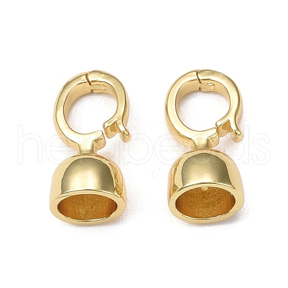 Rack Plating Brass Fold Over Clasps KK-E080-04G-1