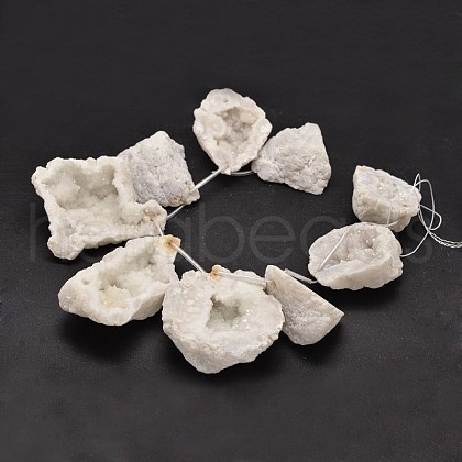 Nuggets Natural Druzy Geode Quartz Crystal Beads Strands G-A142-09-1