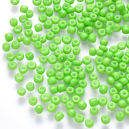 12/0 Baking Paint Glass Round Seed Beads SEED-S036-01A-16-1