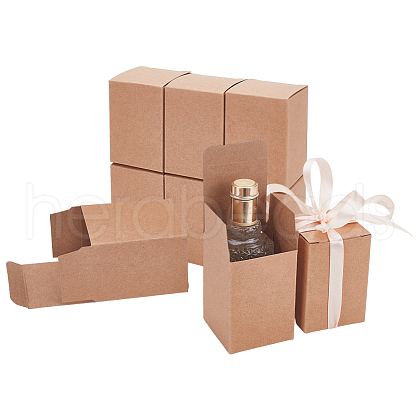 Rectangle Kraft Cardboard Box CON-WH0107-13A-1