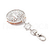 Natural Red Aventurine Chips Beads & Alloy Tree of Life Pendant Decorations HJEW-JM03128-06-4
