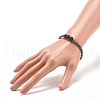 4Pcs 4 Color Synthetic Hematite Round Beaded Stretch Bracelets Set with Cubic Zirconia BJEW-JB07798-3