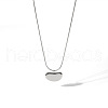 Bean Stainless Steel Pendant Necklaces for Unisex AA3662-2-3