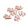 Rose Gold Plated Alloy Letter Pendants X-PALLOY-J718-01RG-W-2