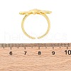 Brass Cuff Rings for Women RJEW-U047-07G-5