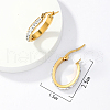 Elegant Geometric Oval Stainless Steel Hoop Earrings KG0792-4
