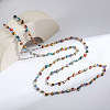 Bohemian Style Dyed Natural Shell Nuggets Beaded Long Necklaces for Women FS-WGE022A-01-1