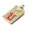 Tarot 304 Stainless Steel Enamel Pendants STAS-M119-07D-G-3