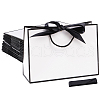 Paper Gift Handle Bags with Silk Ribbon ABAG-WH0044-56-1