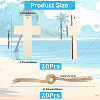 Wood Cross Pendant Decorations HJEW-WH20016-05-2