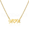 Mother's Day 304 Stainless Steel Word Mom Pendant Necklaces for Women FS-WG8A099-05-1