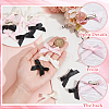 CRASPIRE 30Pcs 3 Colors Bowknot Polyester Alligator Hair Clips AJEW-CP0008-38-3
