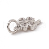 Brass Micro Pave Cubic Zirconia Charms ZIRC-F132-35P-3