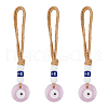 DICOSMETIC 3Pcs Handmade Lampwork Evil Eye Pendants Decorations HJEW-DC0001-11-1