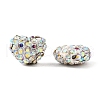 Heart Polymer Clay Grade A Rhinestone Beads RB-S024-03-3