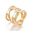 Ion Plating(IP) 304 Stainless Steel Finger Rings RJEW-E157-28G-2