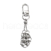 Chakra Natural Gemstone Chips inside Glass Wishing Bottle Pendant Decoration HJEW-JM03138-02-4