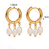 Stainless Steel Luxury Imitation Pearl Chandelier Earrings DL2536-1