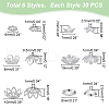 304 Stainless Steel Flower Bead Caps STAS-PH0018-43P-2