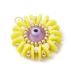 Handmade Polymer Clay and Evil Eye Lampwork and Glass Round Pendants PALLOY-MZ00638-4