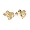 Ion Plating(IP) 304 Stainless Steel Heart Stud Earrings for Women EJEW-F300-03G-1