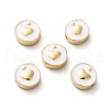 Rack Plating Alloy Enamel Beads ENAM-F146-14G-3