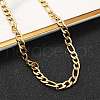 Fashionable 304 Stainless Steel Figaro Chain Necklaces for Men STAS-A028-N017G-1