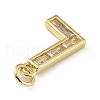Brass Micro Pave Cubic Zirconia Pendants KK-V014-01G-12-2