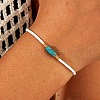 Minimalist Design Flat Round Glass Seed Beads Braided Bead Stretch for Women IQ0836-1