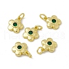 Rack Plating Brass Cubic Zirconia Charms KK-C007-23G-04-2